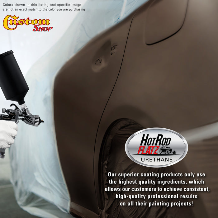 Mahogany Brown Metallic - Hot Rod Flatz Flat Matte Satin Urethane Auto Paint - Complete Gallon Paint Kit - Professional Low Sheen Automotive, Car Truck Coating, 4:1 Mix Ratio