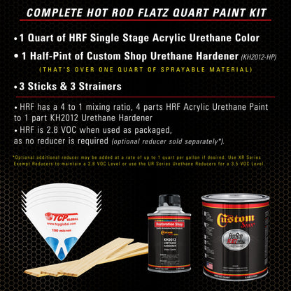 Camo Brown - Hot Rod Flatz Flat Matte Satin Urethane Auto Paint - Complete Quart Paint Kit Coating