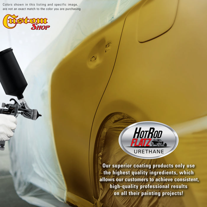 Olive Brown - Hot Rod Flatz Flat Matte Satin Urethane Auto Paint - Complete Gallon Paint Kit - Professional Low Sheen Automotive, Car Truck Coating, 4:1 Mix Ratio