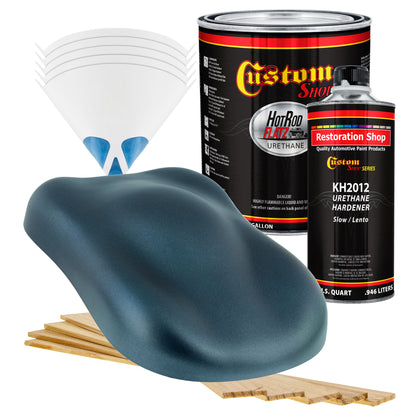 Slate Blue Metallic - Hot Rod Flatz Flat Matte Satin Urethane Auto Paint - Complete Gallon Paint Kit
