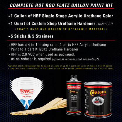 Electron Blue Metallic - Hot Rod Flatz Flat Matte Satin Urethane Auto Paint - Complete Gallon Paint Kit