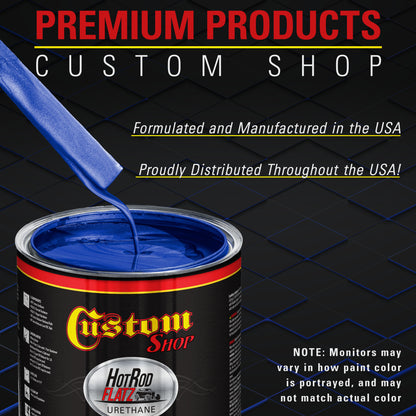 Electron Blue Metallic - Hot Rod Flatz Flat Matte Satin Urethane Auto Paint - Complete Quart Paint Kit