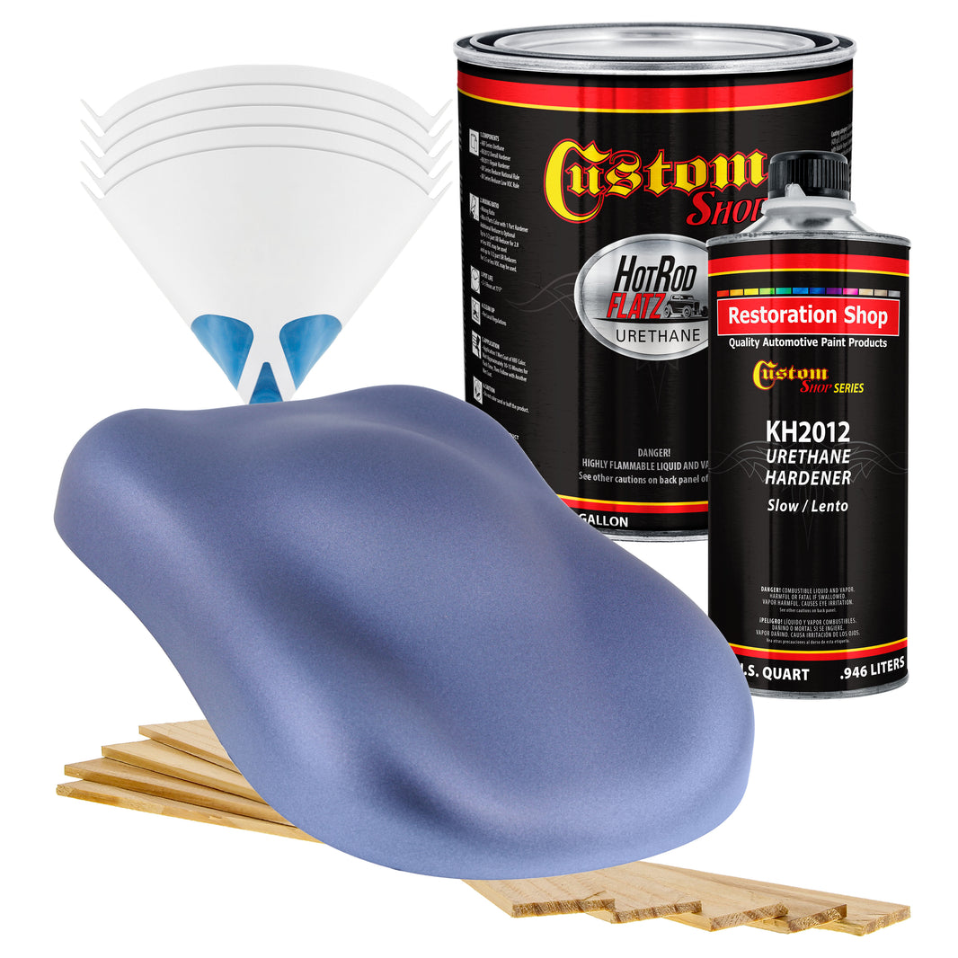 Astro Blue Metallic - Hot Rod Flatz Flat Matte Satin Urethane Auto Paint - Complete Gallon Paint Kit
