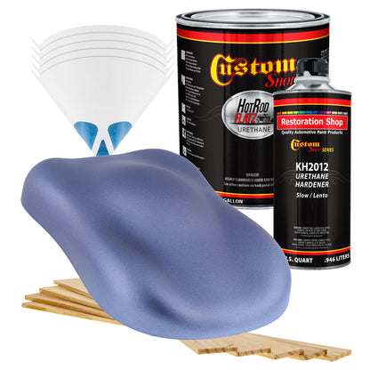Astro Blue Metallic - Hot Rod Flatz Flat Matte Satin Urethane Auto Paint - Complete Gallon Paint Kit