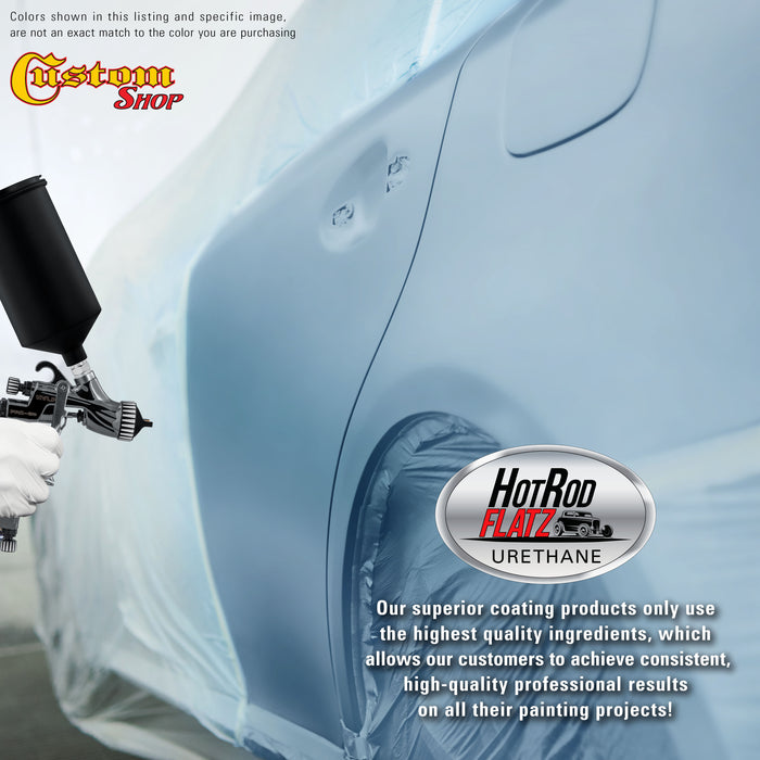Ice Blue Metallic - Hot Rod Flatz Flat Matte Satin Urethane Auto Paint - Complete Quart Paint Kit - Professional Low Sheen Automotive, Car Truck