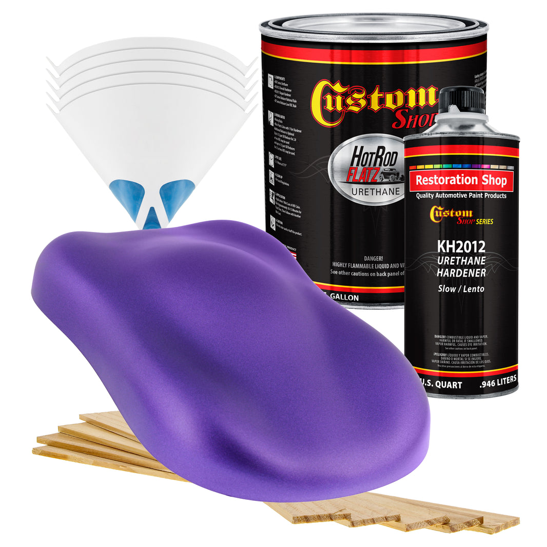 Plum Crazy Metallic - Hot Rod Flatz Flat Matte Satin Urethane Auto Paint - Complete Gallon Paint Kit