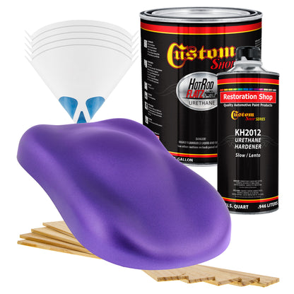 Plum Crazy Metallic - Hot Rod Flatz Flat Matte Satin Urethane Auto Paint - Complete Gallon Paint Kit