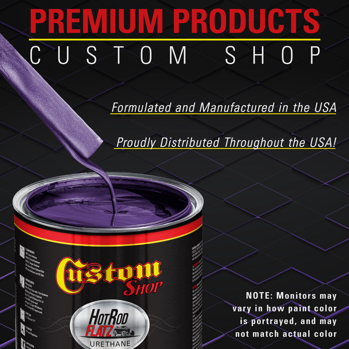 Plum Crazy Metallic - Hot Rod Flatz Flat Matte Satin Urethane Auto Paint - Complete Gallon Paint Kit - Professional Low Sheen Automotive, Car Truck Coating, 4:1 Mix Ratio