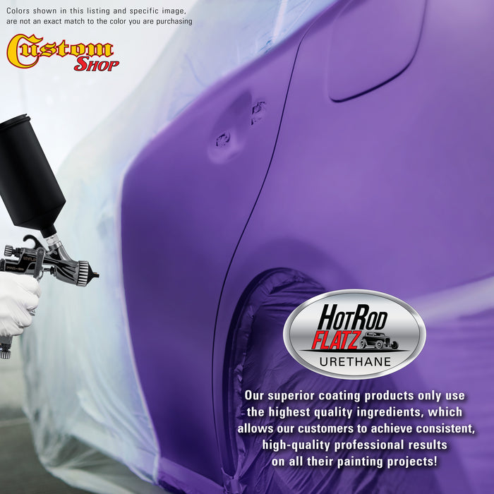 Plum Crazy Metallic - Hot Rod Flatz Flat Matte Satin Urethane Auto Paint - Complete Gallon Paint Kit - Professional Low Sheen Automotive, Car Truck Coating, 4:1 Mix Ratio