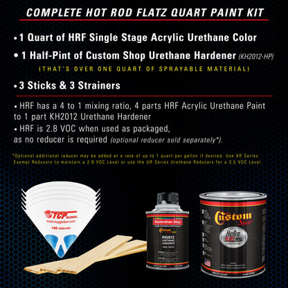 Intense Blue Metallic - Hot Rod Flatz Flat Matte Satin Urethane Auto Paint - Complete Quart Paint Kit