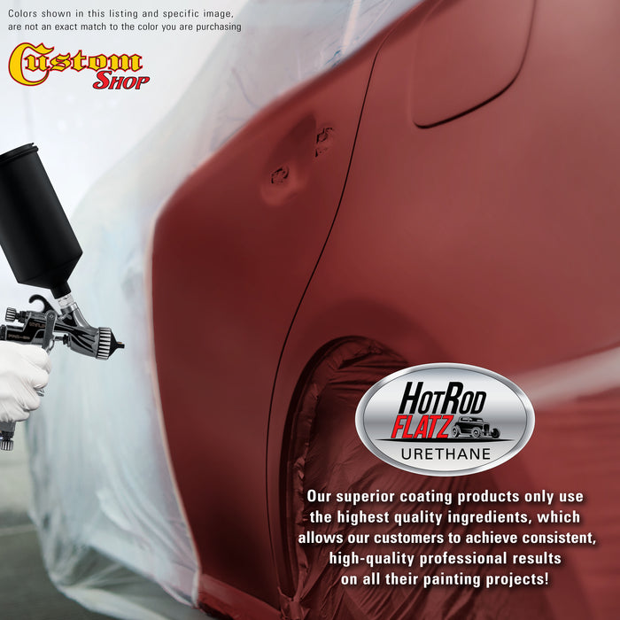 Carnival Red Pearl - Hot Rod Flatz Flat Matte Satin Urethane Auto Paint - Complete Gallon Paint Kit - Professional Low Sheen Automotive, Car Truck Coating, 4:1 Mix Ratio
