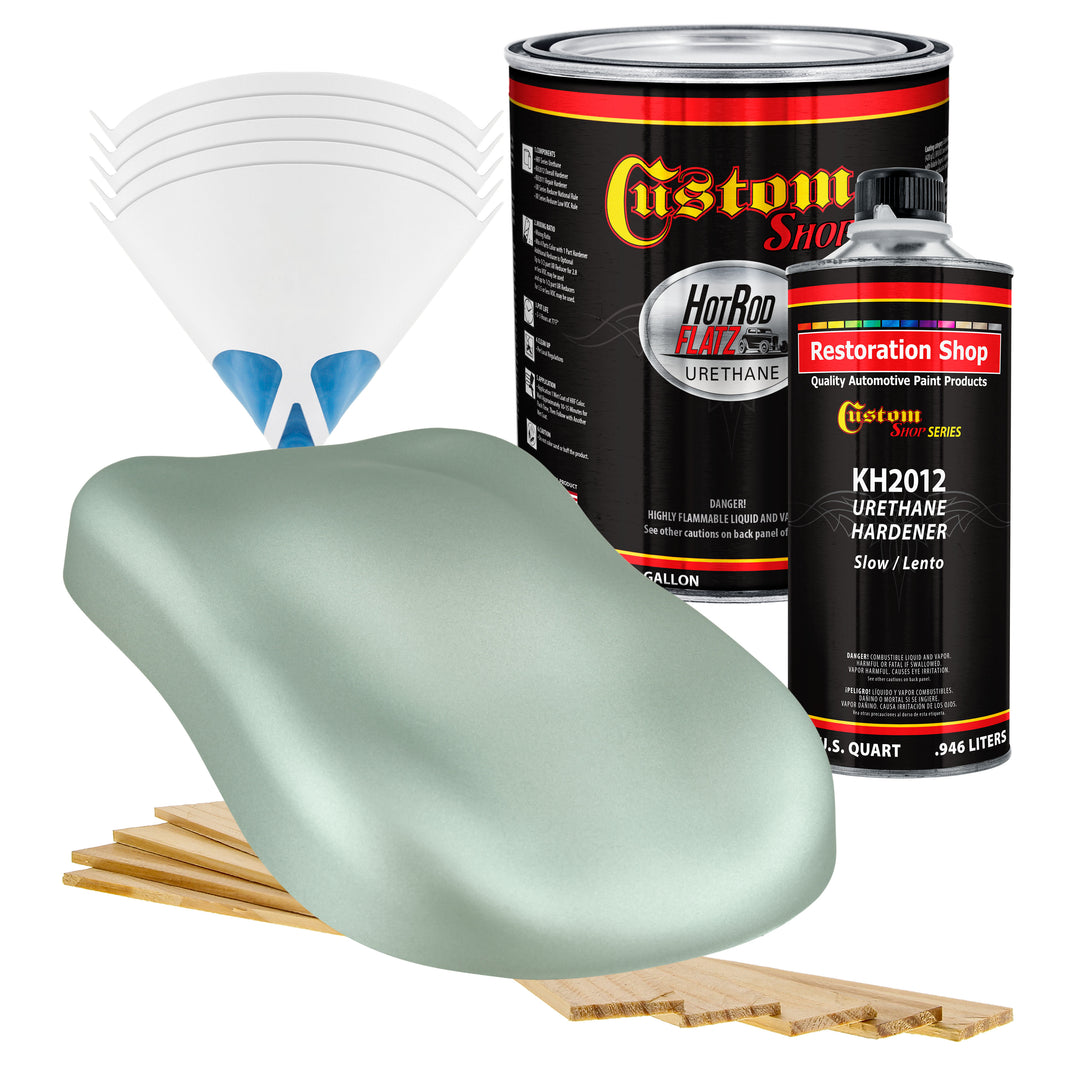 Frost Green Metallic - Hot Rod Flatz Flat Matte Satin Urethane Auto Paint - Complete Gallon Paint Kit