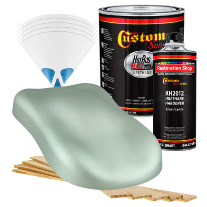 Frost Green Metallic - Hot Rod Flatz Flat Matte Satin Urethane Auto Paint - Complete Gallon Paint Kit