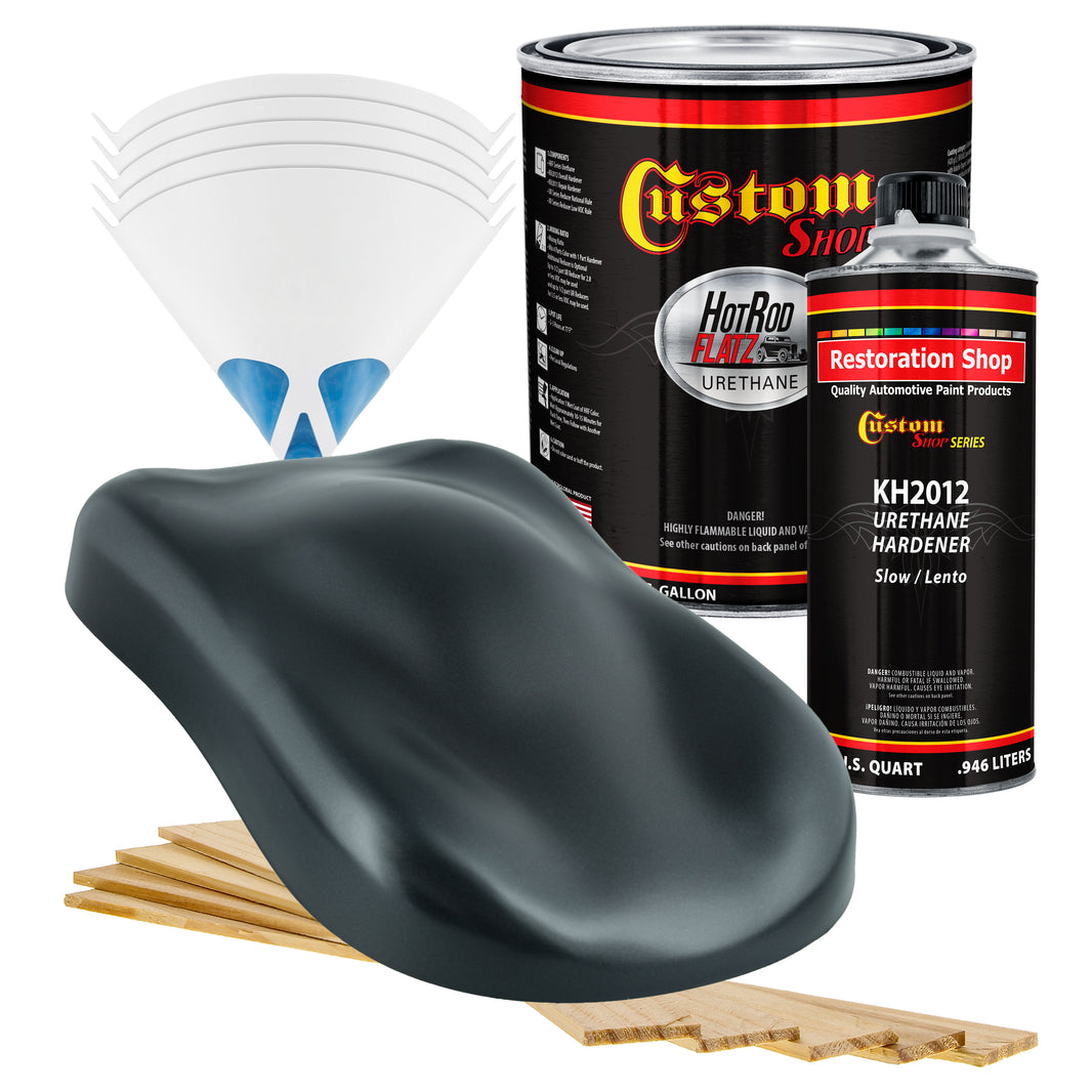 Dark Turquoise Metallic - Hot Rod Flatz Flat Matte Satin Urethane Auto Paint - Complete Gallon Paint Kit