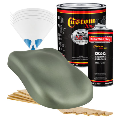 Fern Green Metallic - Hot Rod Flatz Flat Matte Satin Urethane Auto Paint - Complete Gallon Paint Kit