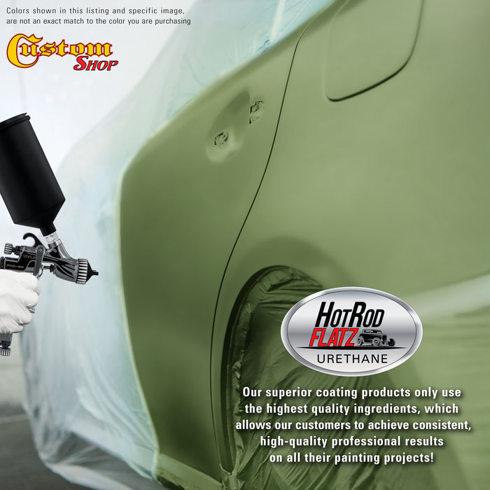 Medium Green Metallic - Hot Rod Flatz Flat Matte Satin Urethane Auto Paint - Complete Quart Paint Kit - Professional Low Sheen Automotive, Car Truck