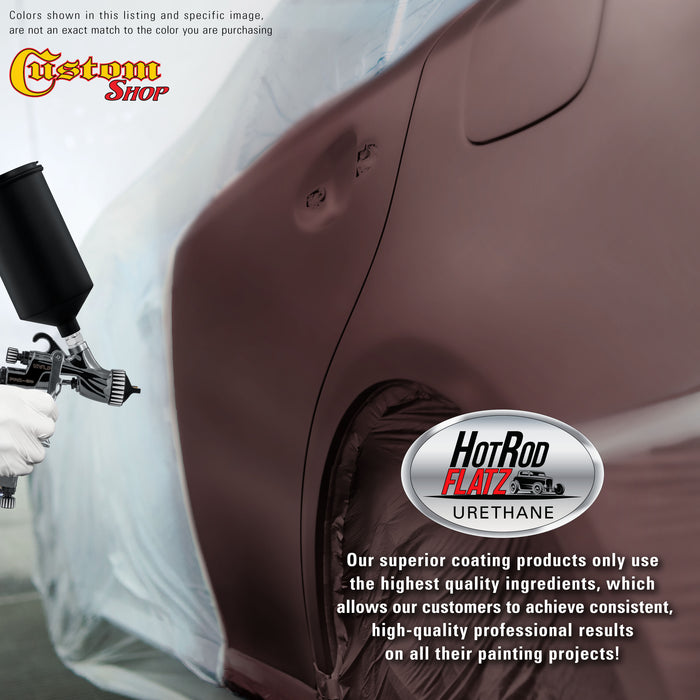 Vintage Burgundy Pearl - Hot Rod Flatz Flat Matte Satin Urethane Auto Paint - Complete Gallon Paint Kit - Professional Low Sheen Automotive, Car Truck Coating, 4:1 Mix Ratio