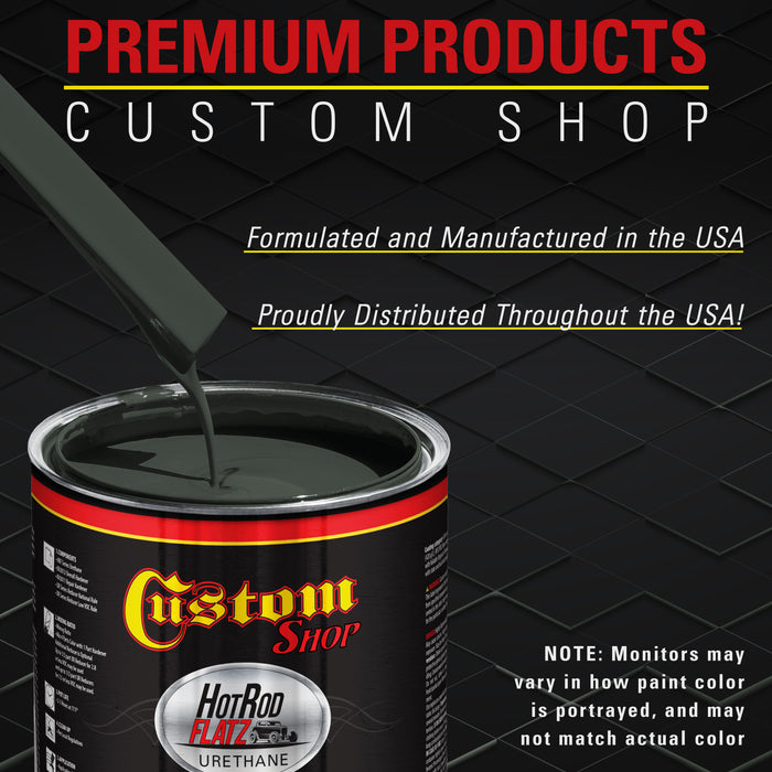 British Racing Green Metallic - Hot Rod Flatz Flat Matte Satin Urethane Auto Paint - Complete Quart Paint Kit - Professional Low Sheen Automotive