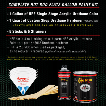 Emerald Green Metallic - Hot Rod Flatz Flat Matte Satin Urethane Auto Paint - Complete Gallon Paint Kit