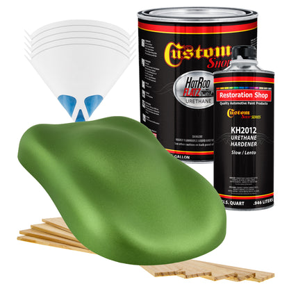 Synergy Green Metallic - Hot Rod Flatz Flat Matte Satin Urethane Auto Paint - Complete Gallon Paint Kit