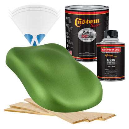 Synergy Green Metallic - Hot Rod Flatz Flat Matte Satin Urethane Auto Paint - Complete Quart Paint Kit