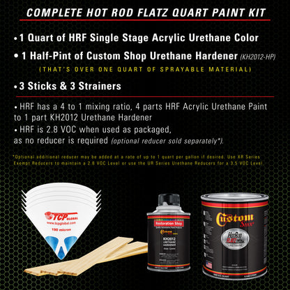 Synergy Green Metallic - Hot Rod Flatz Flat Matte Satin Urethane Auto Paint - Complete Quart Paint Kit