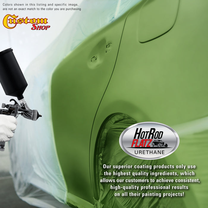Synergy Green Metallic - Hot Rod Flatz Flat Matte Satin Urethane Auto Paint - Complete Quart Paint Kit - Professional Low Sheen Automotive, Car Truck Coating, 4:1 Mix Ratio