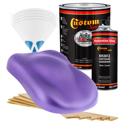 Plum Crazy Metallic - Hot Rod Flatz Flat Matte Satin Urethane Auto Paint - Complete Gallon Paint Kit
