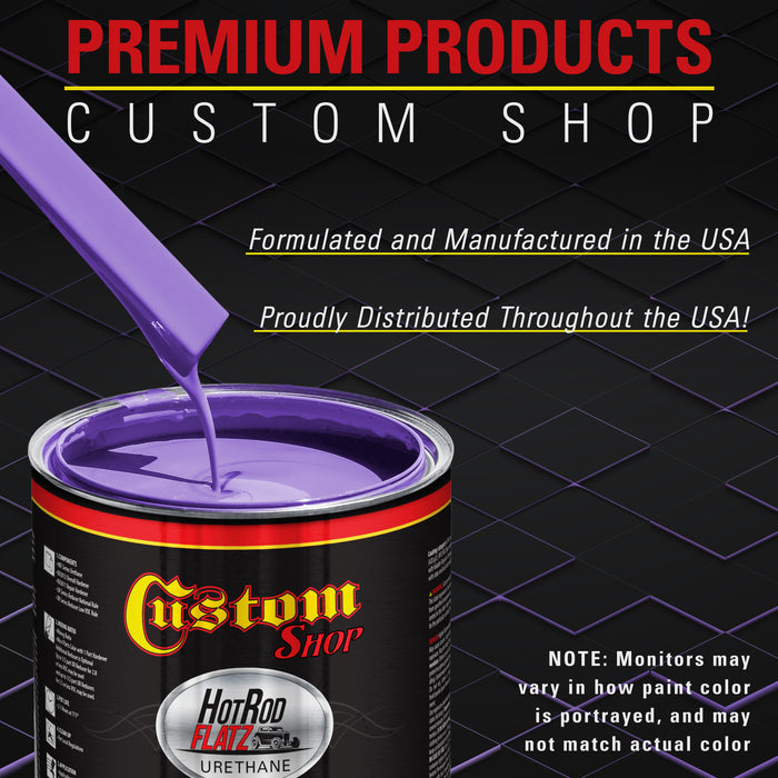 Plum Crazy Metallic - Hot Rod Flatz Flat Matte Satin Urethane Auto Paint - Complete Quart Paint Kit - Professional Low Sheen Automotive, Car Truck Coating, 4:1 Mix Ratio