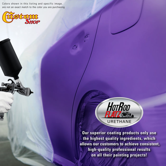 Passion Purple Pearl - Hot Rod Flatz Flat Matte Satin Urethane Auto Paint - Complete Quart Paint Kit - Professional Low Sheen Automotive, Car Truck Coating, 4:1 Mix Ratio