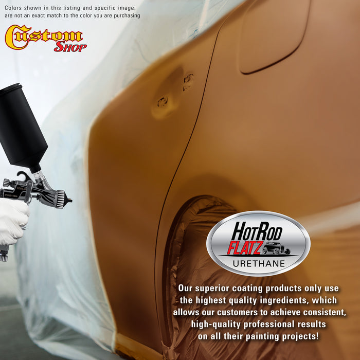 Copper Pearl - Hot Rod Flatz Flat Matte Satin Urethane Auto Paint - Complete Gallon Paint Kit - Professional Low Sheen Automotive, Car Truck Coating, 4:1 Mix Ratio