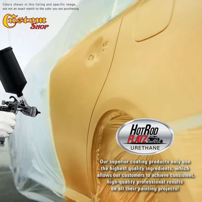 Old Gold Metallic - Hot Rod Flatz Flat Matte Satin Urethane Auto Paint - Complete Gallon Paint Kit - Professional Low Sheen Automotive, Car Truck Coating, 4:1 Mix Ratio