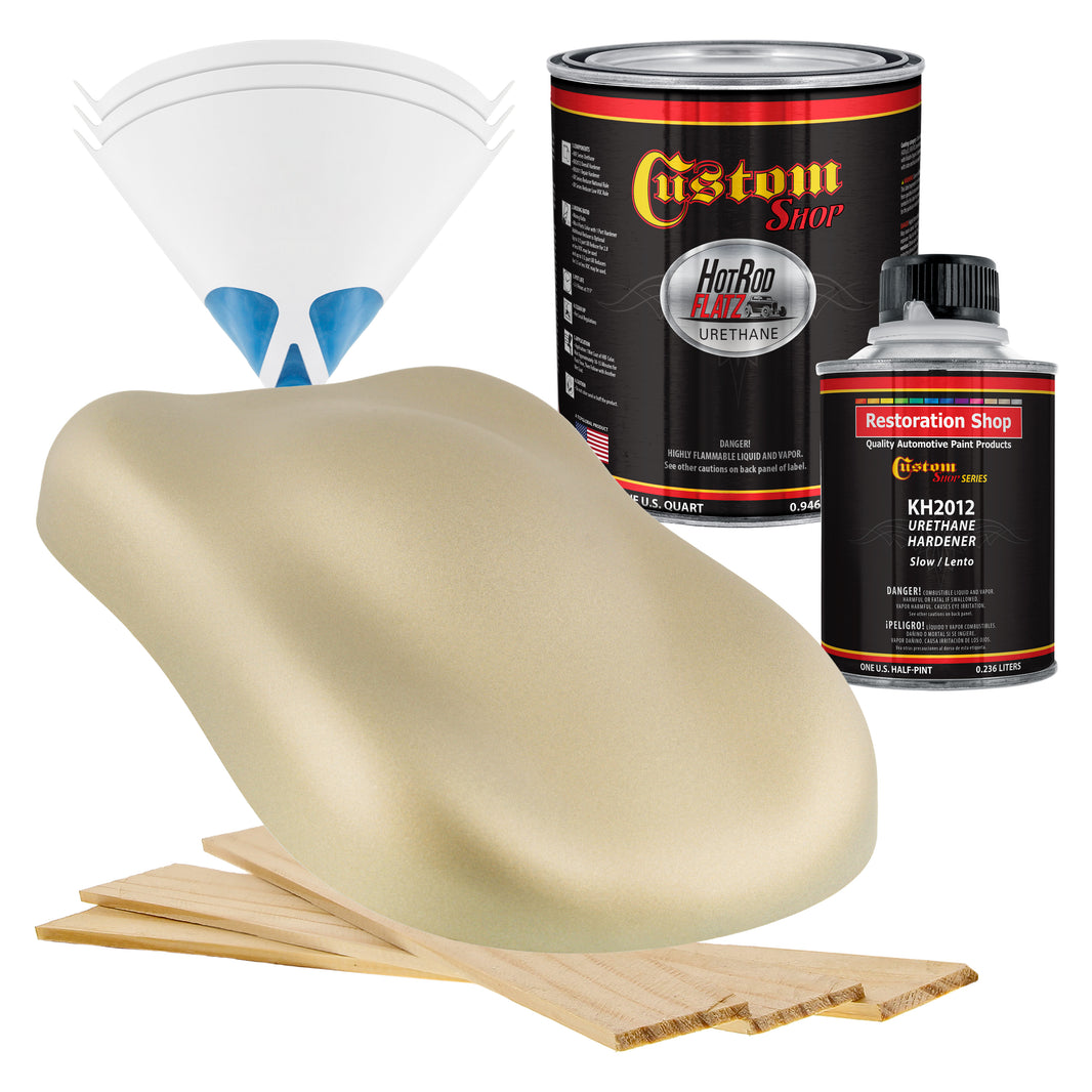 California Suede Metallic - Hot Rod Flatz Flat Matte Satin Urethane Auto Paint - Complete Quart Paint Kit