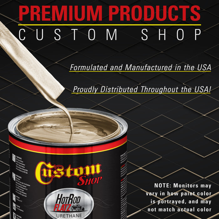 Champagne Gold Metallic - Hot Rod Flatz Flat Matte Satin Urethane Auto Paint - Complete Quart Paint Kit - Professional Low Sheen Automotive, Car