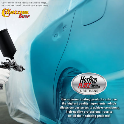 Azure Blue Metallic - Hot Rod Flatz Flat Matte Satin Urethane Auto Paint - Complete Quart Paint Kit