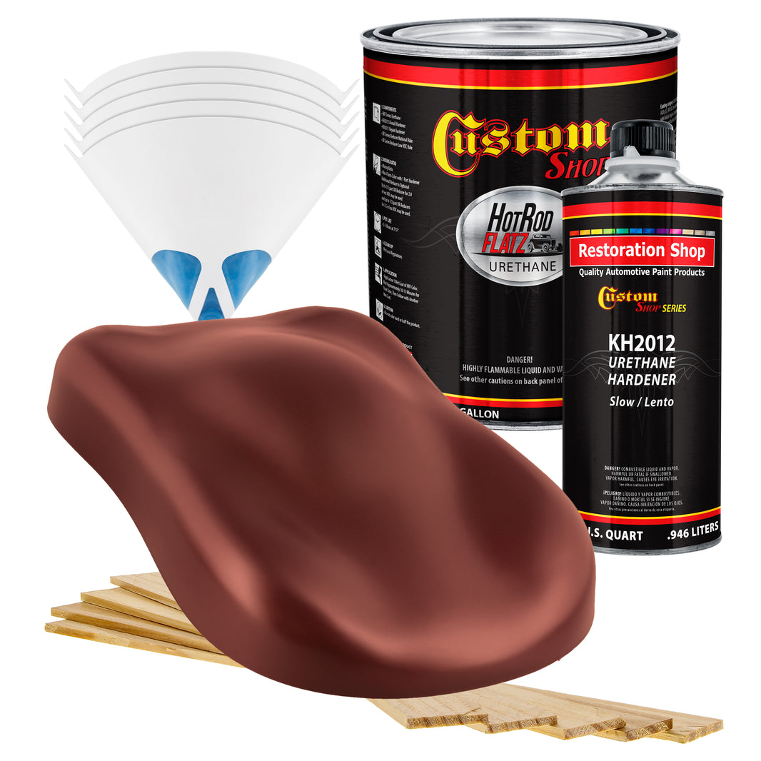 Fire Red Pearl - Hot Rod Flatz Flat Matte Satin Urethane Auto Paint - Complete Gallon Paint Kit