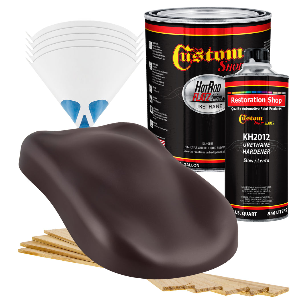 Vintage Burgundy Metallic - Hot Rod Flatz Flat Matte Satin Urethane Auto Paint - Complete Gallon Paint Kit