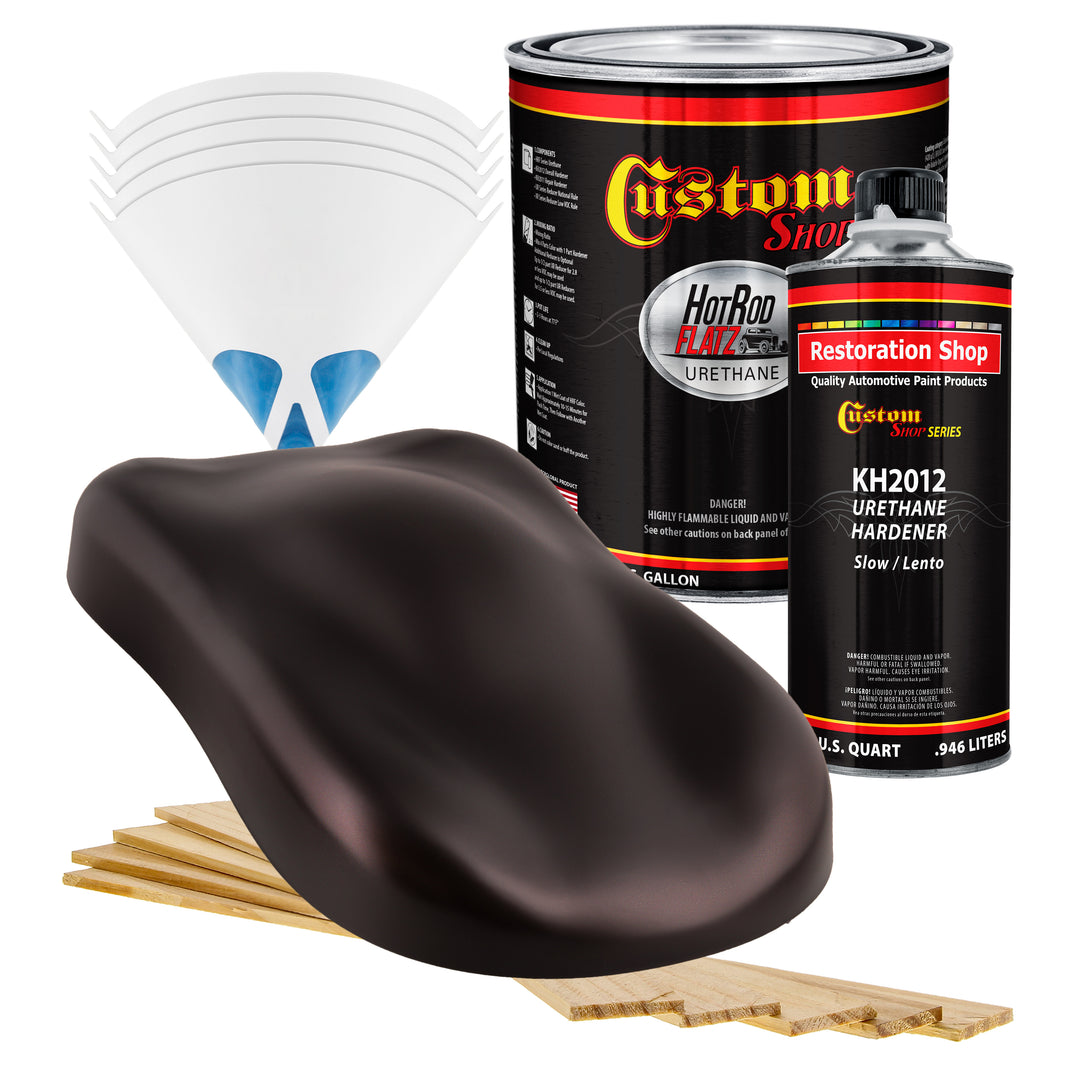 Molten Red Metallic - Hot Rod Flatz Flat Matte Satin Urethane Auto Paint - Complete Gallon Paint Kit