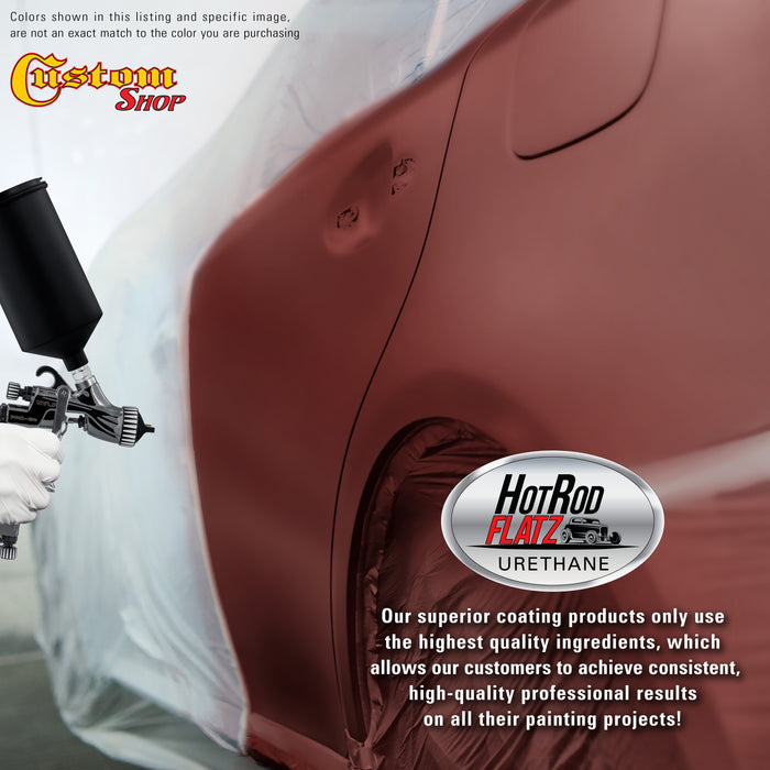 Candy Apple Red Metallic - Hot Rod Flatz Flat Matte Satin Urethane Auto Paint - Complete Gallon Paint Kit - Professional Low Sheen Automotive, Car Truck Coating, 4:1 Mix Ratio