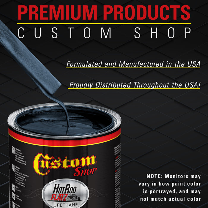 Midnight Blue Pearl - Hot Rod Flatz Flat Matte Satin Urethane Auto Paint - Complete Gallon Paint Kit - Professional Low Sheen Automotive, Car Truck