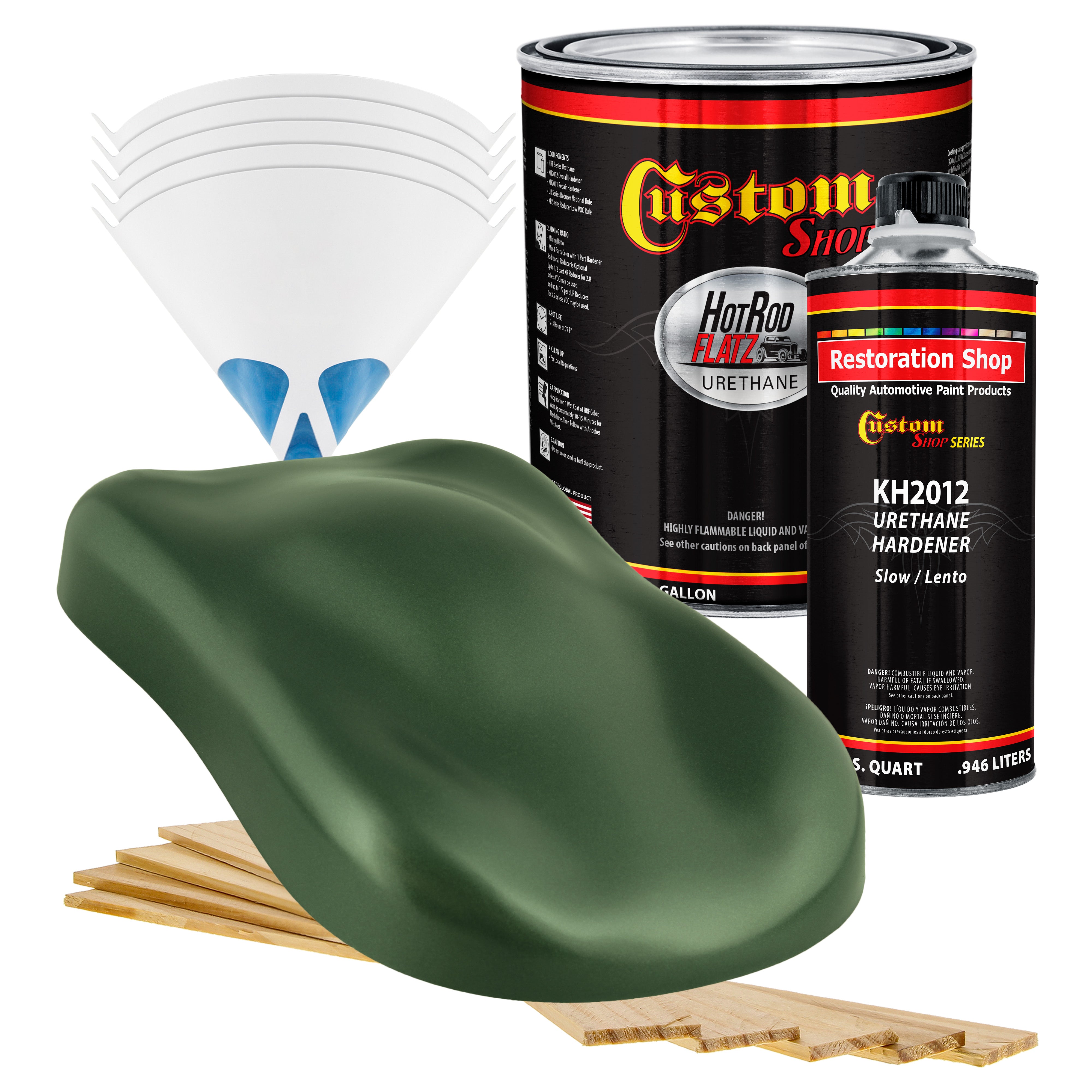 Rally Green Metallic - Medium, Urethane Auto Flat Paint, Gallon
