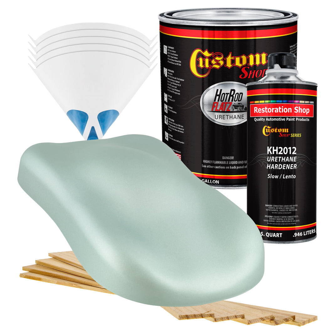 Sea Foam Green Metallic - Hot Rod Flatz Flat Matte Satin Urethane Auto Paint - Complete Gallon Paint Kit