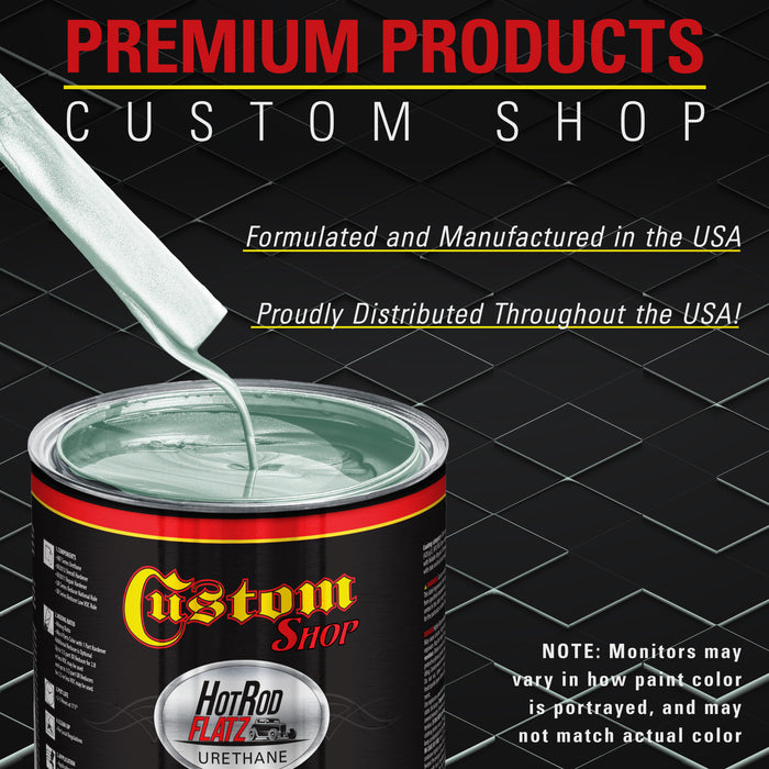 Sea Foam Green Metallic - Hot Rod Flatz Flat Matte Satin Urethane Auto Paint - Complete Gallon Paint Kit - Professional Low Sheen Automotive, Car