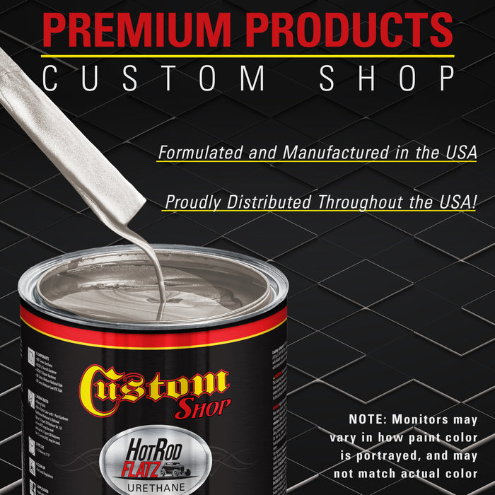Silver Sled Metallic - Hot Rod Flatz Flat Matte Satin Urethane Auto Paint - Complete Gallon Paint Kit - Professional Low Sheen Automotive, Car Truck