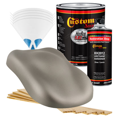 Gunsmoke Metallic - Hot Rod Flatz Flat Matte Satin Urethane Auto Paint - Complete Gallon Paint Kit