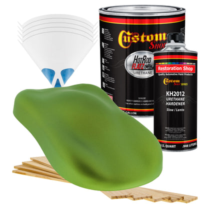 Firemist Lime - Hot Rod Flatz Flat Matte Satin Urethane Auto Paint - Complete Gallon Paint Kit