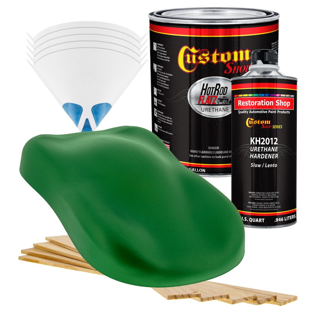 Firemist Lime - Hot Rod Flatz Flat Matte Satin Urethane Auto Paint - Complete Gallon Paint Kit