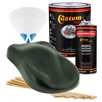 Fathom Green Firemist - Hot Rod Flatz Flat Matte Satin Urethane Auto Paint - Complete Gallon Paint Kit
