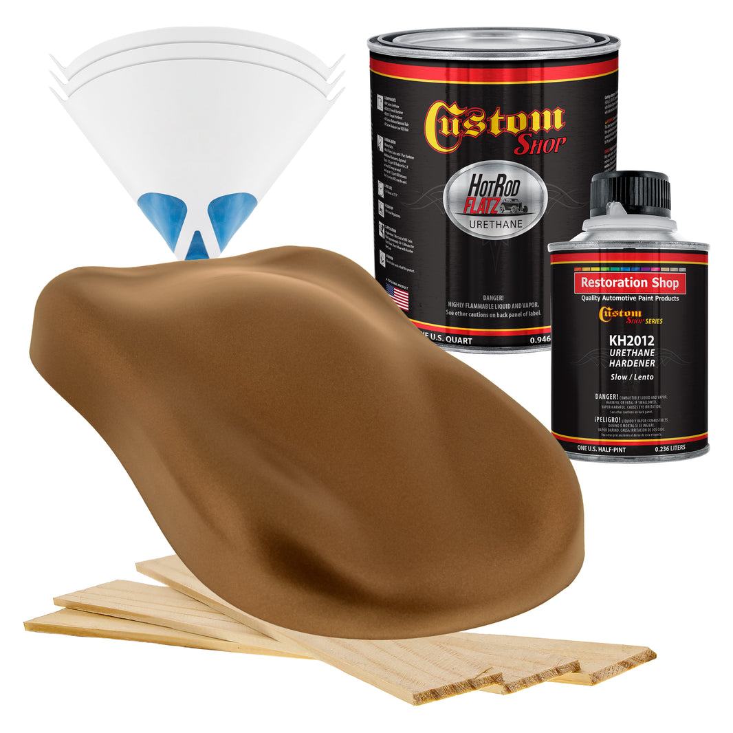 Firemist Copper - Hot Rod Flatz Flat Matte Satin Urethane Auto Paint - Complete Quart Paint Kit