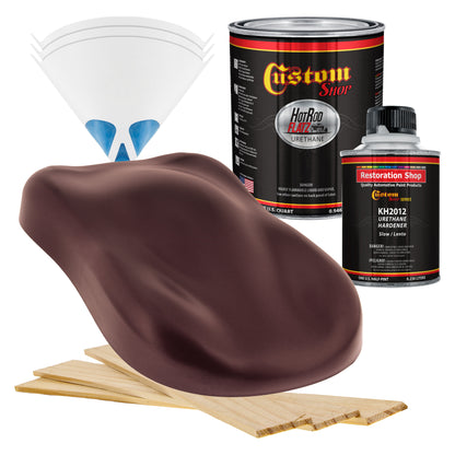Milano Maroon Firemist - Hot Rod Flatz Flat Matte Satin Urethane Auto Paint - Complete Quart Paint Kit